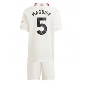 Manchester United Harry Maguire #5 Tredjeställ Barn 2023-24 Kortärmad (+ Korta byxor)